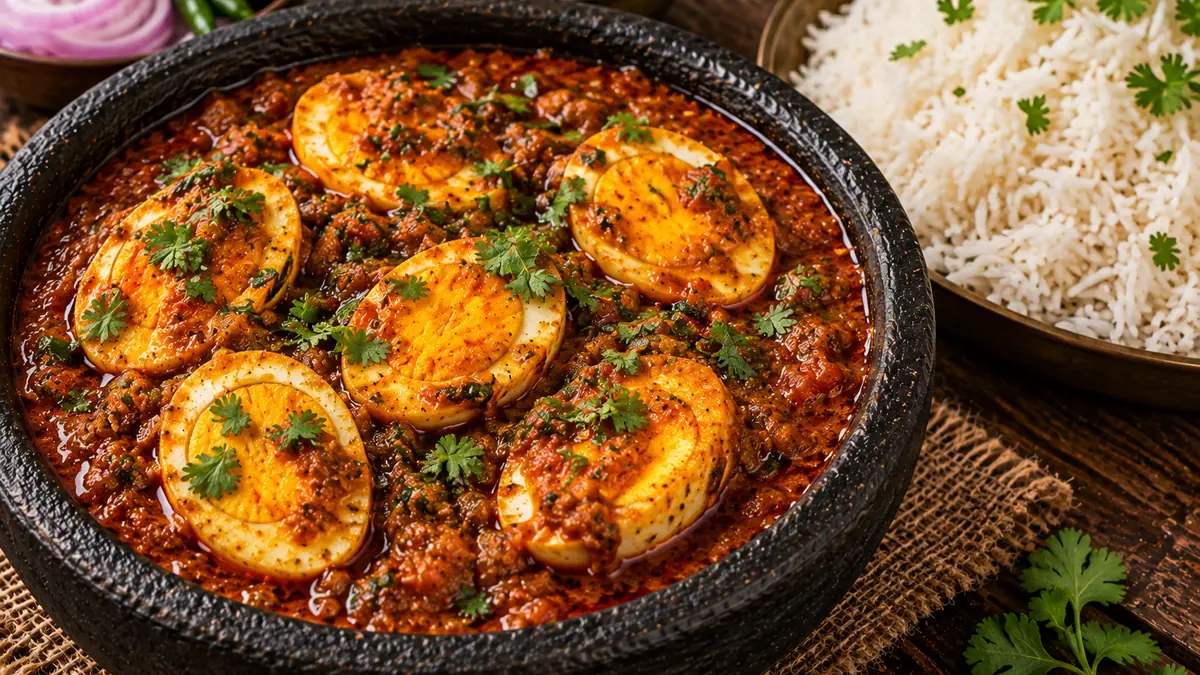 Anda Curry - a quick, punchy egg curry