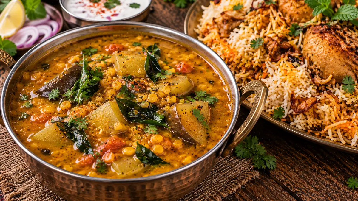 दालचा - डाळ आणि भाज्यांचं हैदराबादी मिश्रण