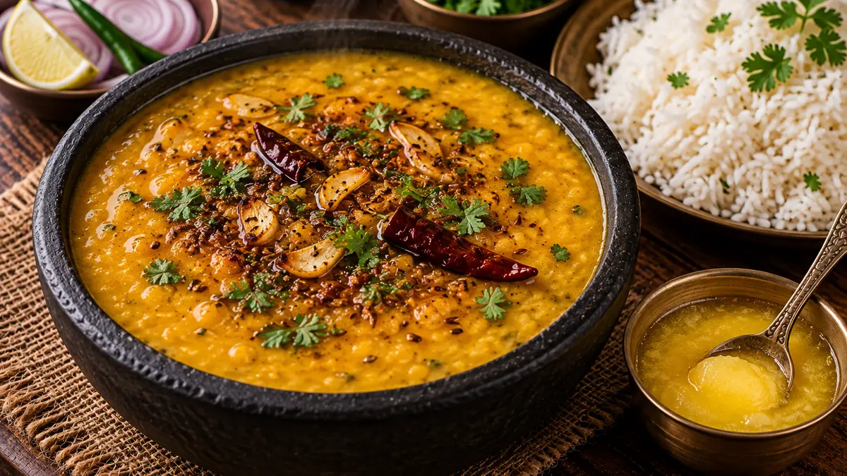 डाळ फ्राय - धने पूड वापरून रोजची डाळ